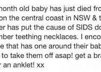 Do Amber Teething Necklaces Cause SIDS