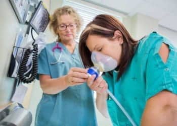 using gas during labour