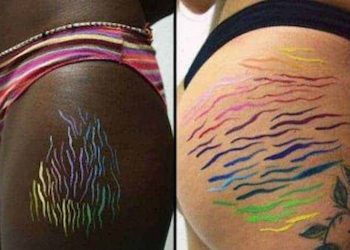 Artist Celebrates Womens Bodies With Rainbow Stretch Marks