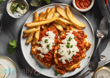 Chicken Parmigiana with Home Style Baked Chips