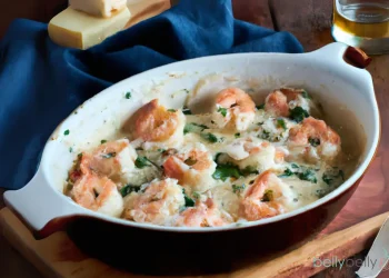Creamy Garlic Prawns with White Wine and Parmesan